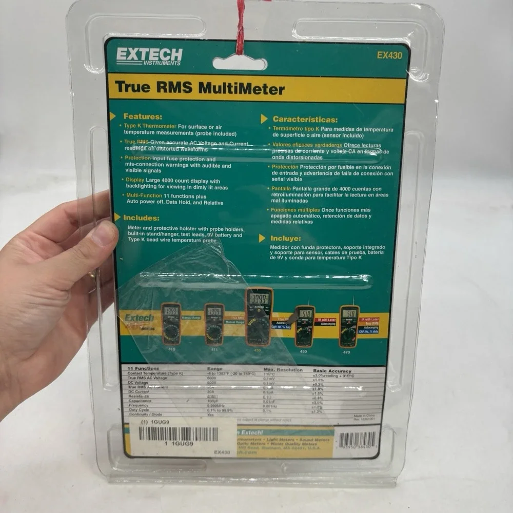 Extech EX430A: Multimeter, TRMS Autoranging DMM New In Package